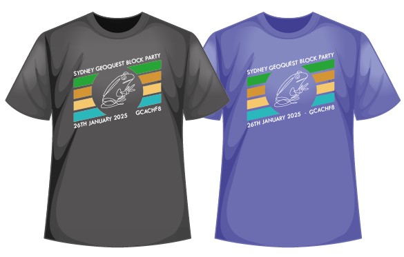 Sydney GeoQuest T-Shirts in two colours - Front